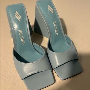 The Attico baby blue Stiletto Mules